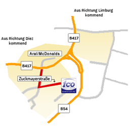 Anfahrt zur ICO GmbH