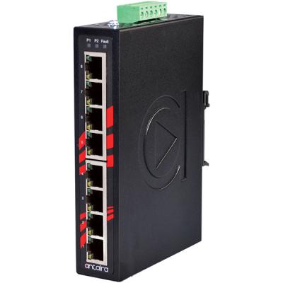 8-Port Unmanaged Industrial Ethernet Switch, 12-48VDC , -10 - 70C