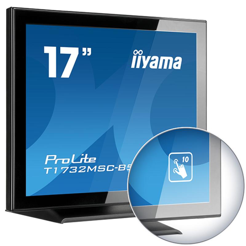 iiyama ProLite T1732MSC-B5AG, 43,2cm (17''), Projected Capacitive, Multi Touch, Antiglare, schwarz