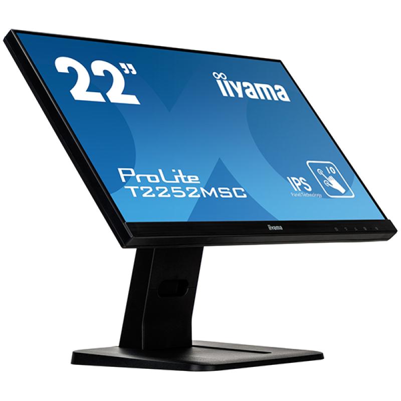 iiyama ProLite T2252MSC-B1, 54,6cm (21,5''), Projected Capacitive, Multi Touch, Full HD, schwarz