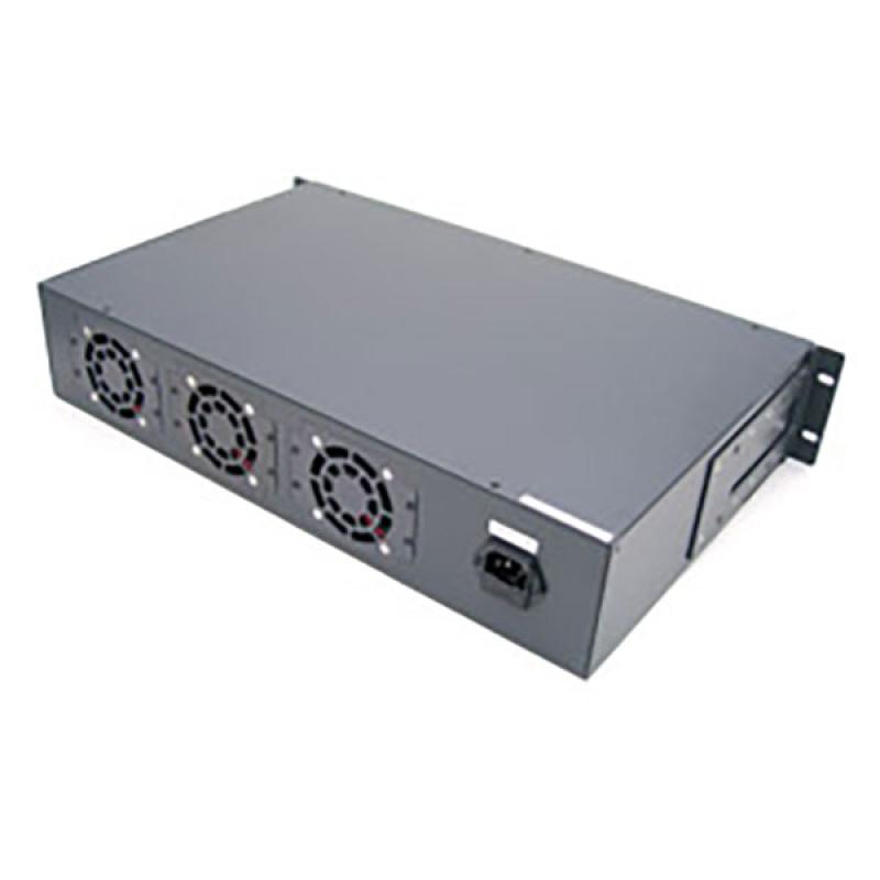 16-Slot Media Converter Rack, Compact Size, w/1 AC Power Supply