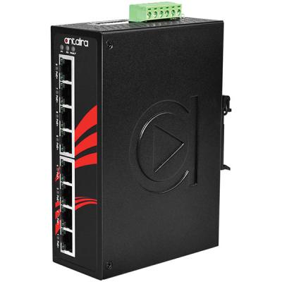 8-Port Unmanaged POE Industrial Ethernet Switch, 12-36VDC, -40 - 75C
