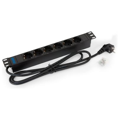 19" Steckdosenleiste mit &Uuml;SS 6x250V