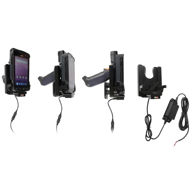 Ladestation (MOLEX), Vibrationsd&auml;mpfer, Kugelgelenk (Tilt Swivel), 12/24 V, MOLEX, inkl.: Netzteil (