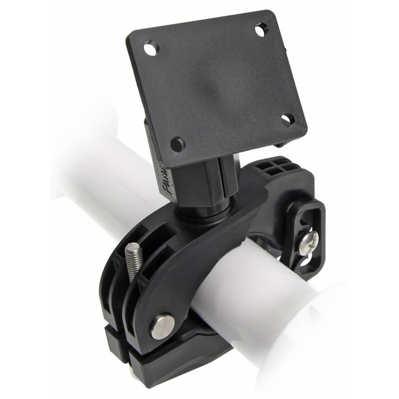Pipe Mount / Bar Grip, schwenkbare Kopfplatte, 50x42 mm, f&uuml;r runde Rohre 31-50 mm, AMPS-L&ouml;cher