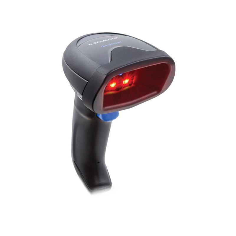 Datalogic QuickScan Lite QW2520, 2D, Imager, USB-Kit (coiled), IP52, Standfu&szlig;, schwarz