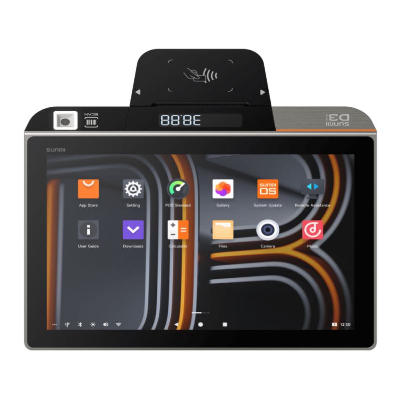 Sunmi D3 Mini, (10,1'') HD, 2D Scanner + 58mm Bondrucker, (A13)