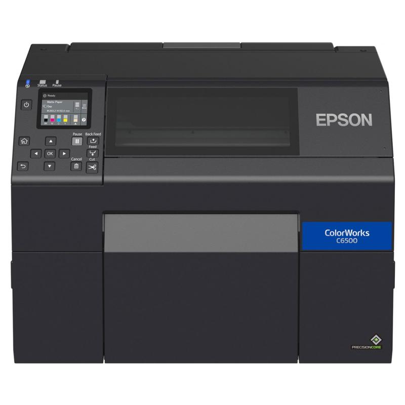 Epson ColorWorks CW-C6500Ae, Cutter, Disp., USB, Ethernet, schwarz