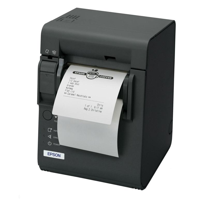 Epson TM-L90/TM-L90LF, 8 Punkte/mm (203dpi), linerless, USB, RS232, schwarz
