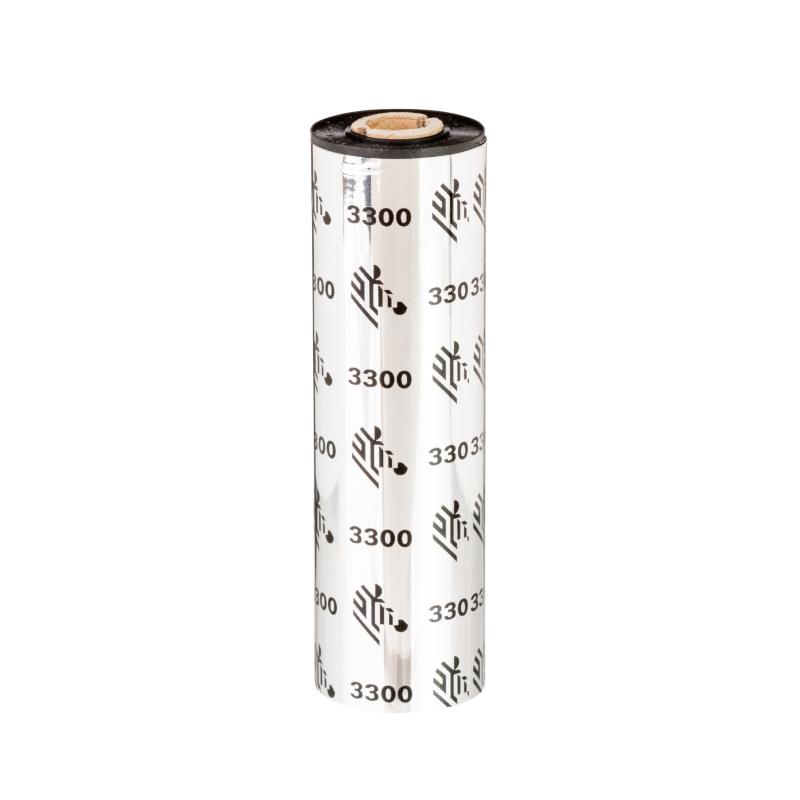 Thermotransferband, Zebra, 3300, Wachs/Harz, Rollenbreite: 110mm, Kernbreite: 110mm, Kern: 12,7mm, L