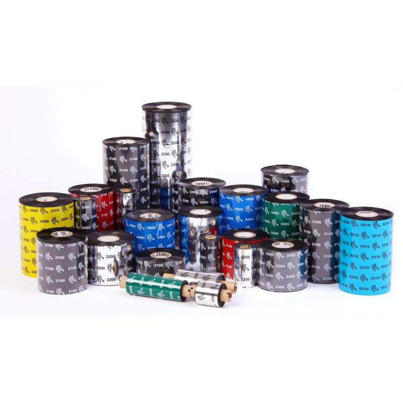 Thermotransferband, Zebra, Harz, Rollenbreite: 110mm, Kernbreite: 110mm, Kern: 25,4mm, L&auml;nge: 450m,