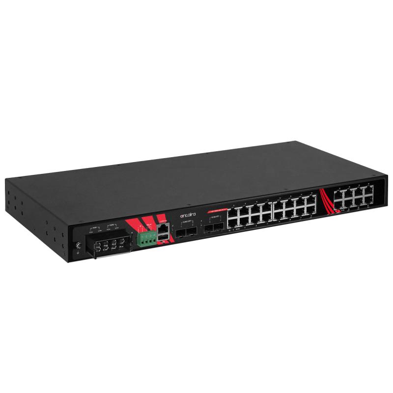 28-Port Industrial Managed Gigabit Ethernet Switch, 24 x 1000T