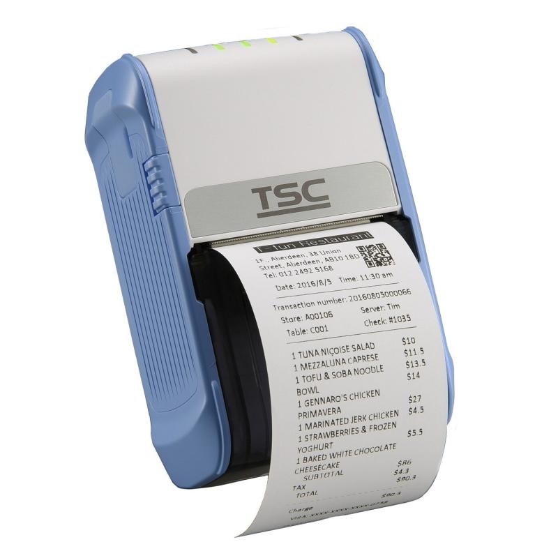 TSC Alpha-2R, 8 Punkte/mm (203dpi), USB, BT, wei&szlig;, blau