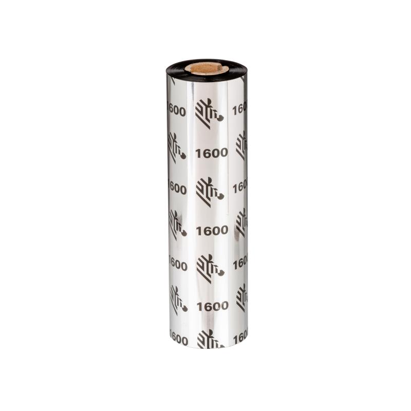 Thermotransferband, Zebra, 1600, Wachs, Rollenbreite: 60mm, Kernbreite: 60mm, Kern: 25,4mm, L&auml;nge: 4
