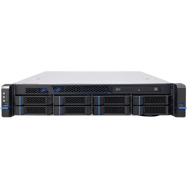 19" Gehäuse RM-245-08 2HE 12Gbps 2 x 550W red. Acbel Netzteil