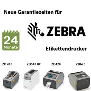 Neue Garantiezeiten für Desktop-Etikettendrucker von Zebra