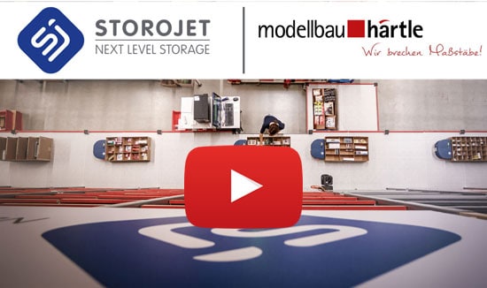 STOROJET Referenzvideo: Modellbau Härtle automatisiert 50.000 Lagerplätze