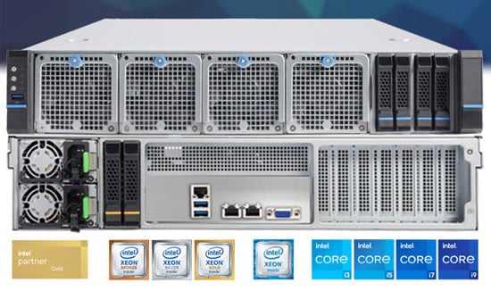 Online konfigurierbare 2HE Server mit neuesten Intel Xeon oder Core i-Prozessoren