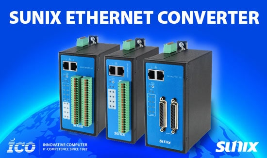 SUNIX Ethernet Converter ab sofort erhältlich bei ICO Innovative Computer GmbH